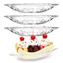 Bibita per dessert Banana Split, coppette trasparenti per gelato, confezione da 4, 180 ml