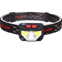 Lampada frontale a LED COB, alimentata tramite USB con 8 modalità di illuminazione, sensore e luce rossa, mini lampada frontale leggera e re