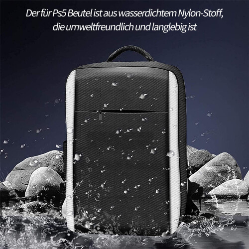 Shockproof Carrying Case with Large Capacity for PS5 Console and Controllers, Durable Travel Storage Bag 2