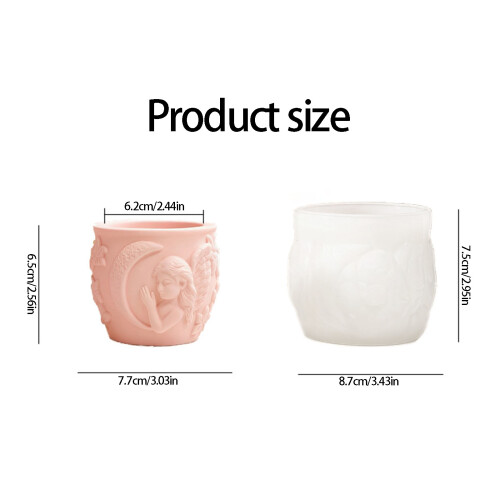 Artistic Angelic Moon Silicone Mould Ideal For Candle Projects 2