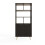 Nervata 2 Door Bookcase Black with Golden Legs 4