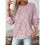 Women'S Marled Waffle Knit Loose Long Sleeve Pullover T-Shirt  S 5