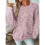 Women'S Marled Waffle Knit Loose Long Sleeve Pullover T-Shirt  S 3