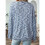 Women'S Marled Waffle Knit Loose Long Sleeve Pullover T-Shirt  S 2