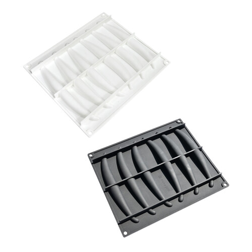 2 Stück Silikonformen, Küchenbackformen, Vanilleschotenform-Weiß 1