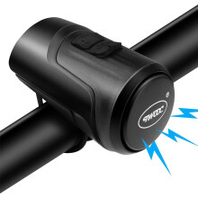 Buzina elétrica para bicicleta de 125dB, alarme antifurto, à prova d'água IPX5, com 2 tiras de silicone, preta, ideal para uso diário.