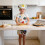 Adjustable Children Apron with Cook Hat for Kids Art Class-B3 6
