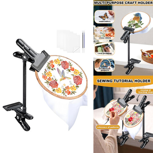 Metal Embroidery Holder With Rotating Base And Convenient-Black 2