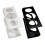 3D Printed Bathroom Organizer with Triple Slots Mouth-White 2