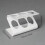 3D Printed Bathroom Organizer with Triple Slots Mouth-White 4