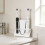 3D Printed Bathroom Organizer with Triple Slots Mouth-White 3