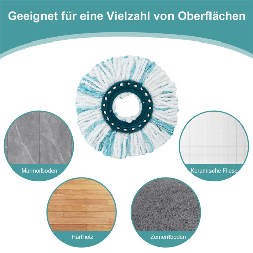 Pacote com 4 Refis de Esfregão, Discos de Microfibra para Limpeza de Pisos, Macios, Absorventes e Resistentes à Lavagem. 1