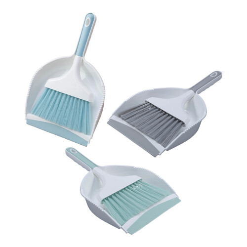 Tight Space Broom Dustpan Cleaning Tool For Office-Dark Gray 1