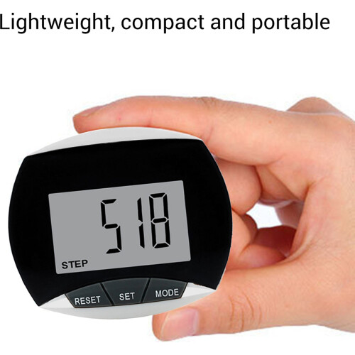 Pedômetro multifuncional com clipe para cinto e visor LCD para caminhadas e exercícios físicos. 1