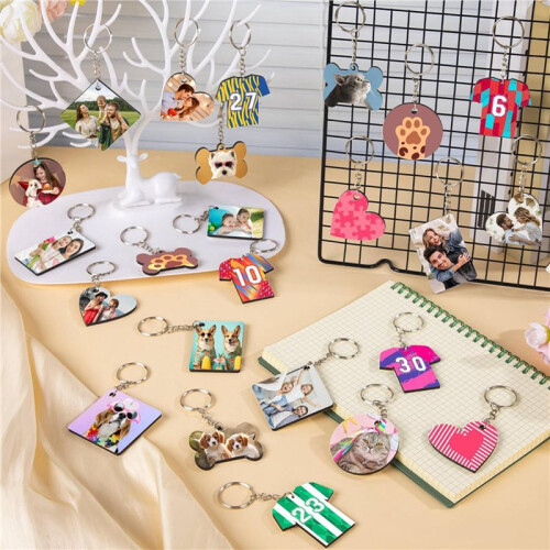 360 Pcs Sublimation Keychain Blanks,Double Sided Acrylic Rectangle Sublimation Key Chains Bulk,for DIY Keychain Crafting