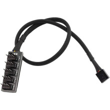 3X Caja de Host Ventilador de PC Cable de Alimentación 1 Hembra una 5 Macho 4 Pines Zócalo Cable del Divisor del Cubo del Ventilador para Ventilador