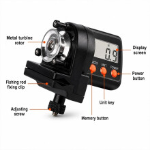 Digital Display  Counter Fishing , Bidirectional Electron Fishing Tools for Sea Boat Electron Trolling Rods,1Kit
