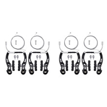 4 Pairs Bike Brakes Set Bike Brakes Mountain Bike Replacement for Most Bicycle and 2 Mountain Bike Brake Cables,End Caps