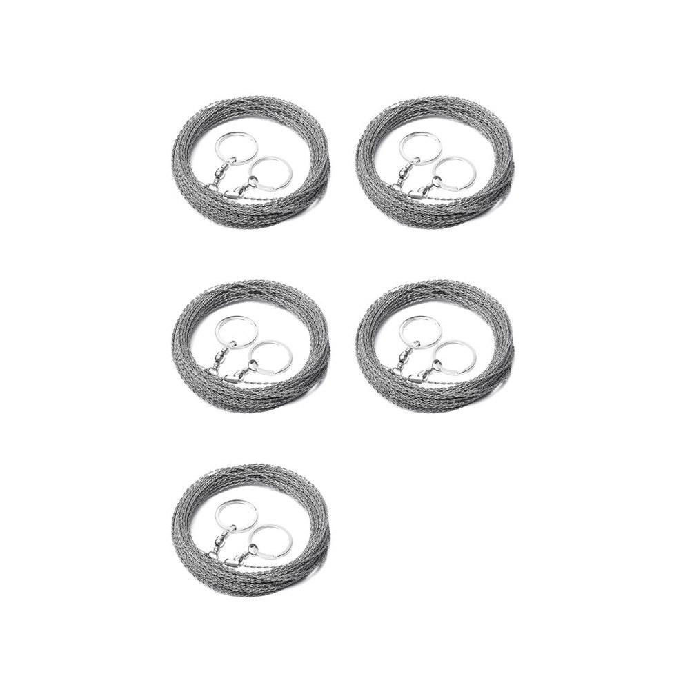 5X Rope Saw Portable Stainless Steel Wire Saw Manual Cutting Chain Camping Hiking Survive Woodworking Tools(9.8Feet) 6033344388729