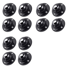 12 Pack 1 Inch Self Adhesive Caster Wheels for Furniture, Low Profile Swivel Wheels for Small Appliance Storage Bins