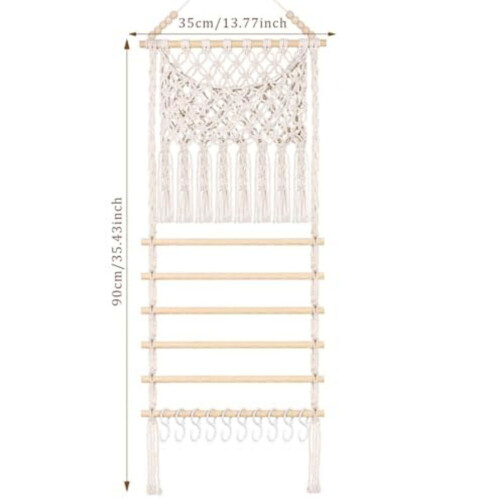 Moderne haaraccessoires display houten hangende plank met 2
