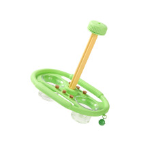 Papageien-Sitzstangenspielzeug, rotierender-Grasgrün