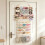 Moderne haaraccessoires display houten hangende plank met 8