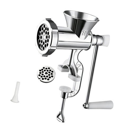 Small Table Mount Hand Turned Meat Processor Having Grip Base-1