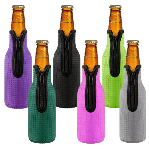 6X Square Designed Beer Bottle Covers For Camping Outings And