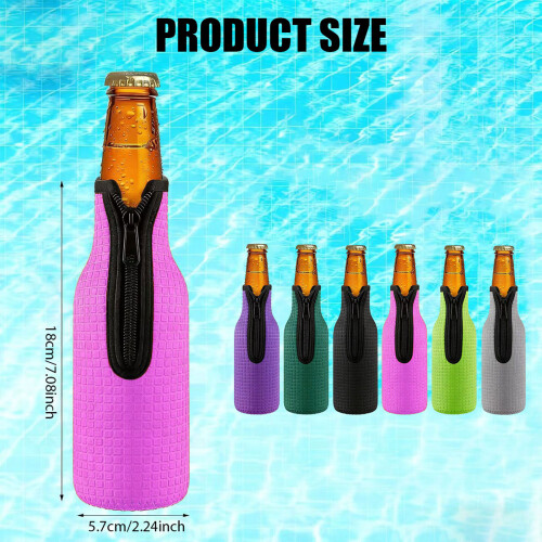 6X Square Designed Beer Bottle Covers For Camping Outings And 2
