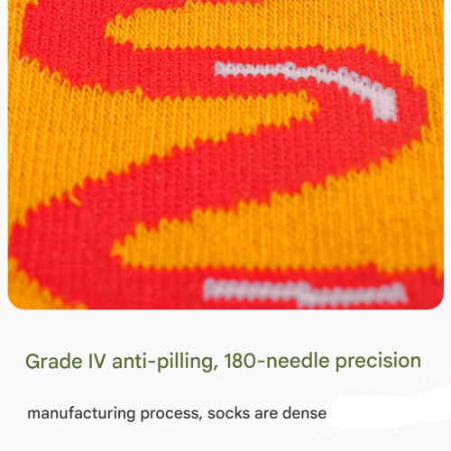 Baumwoll-Mittelschlauchsocken mit-H1ot do1g 1