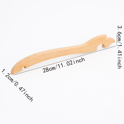 Natural Wood Oven Rack Lifter With Extended Handle Baking 2
