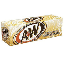 A & W CREAM SODA 24 x 355ml CANS AMERICAN IMPORT