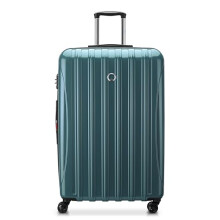 DELSEY PARIS Helium Aero Hardside Expandable Luggage with Spinner Wheels, Metallic Green, Checked-Large 28 Inch, Helium Aero Hardside Expandable