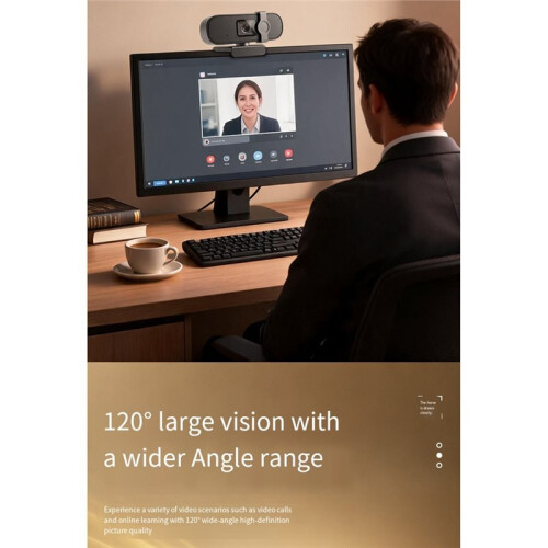 USB 4K Webcam for PC/Laptop 3840x1920 HD Streaming Camera Desktop Video Conferencing Webcam for Classes 2