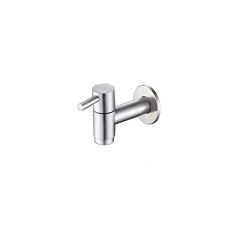 Wall Mounted Stainless Steel Bathroom Sink Faucet, Mop Pond Cold Water Tap, Garden Laundry Utility Faucets, G1/2'' Thread 782917929376