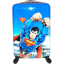 Fast Forward Kids Licensed Hard-Side 20” Spinner Luggage Lightweight Carry-On Suitcase, multicolored, Carry-On 20 Inch, Superman