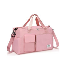 Travel Bags for Women Foldable Duffel Hospital Bag, Lightweight Overnight Bag with Wet Dry Pocket, Large Pink Weekender for Gym Sports