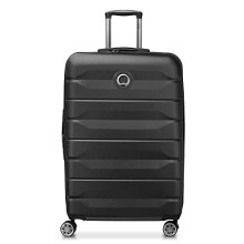 DELSEY Paris Expandable Suitcase 4 Double Wheels 77 cm, Adults Unisex, Black, L, Expandable Suitcase