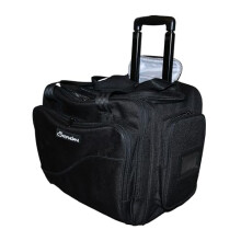 Ay Cabron Pilot Crew Flight Deck | Trolley Bag Suitcase With Telescopic Handle Water Resistant Light Weight Airbus & Boeing Compatible., Black, L,