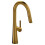 Riobel Ludik Mixer with Pull Down Spray Brushed Gold Kitchen Tap | 1