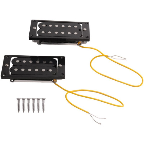 16PCs Black Humbucker Double Coil Electric Guitar Pickups + Frame Screw 2