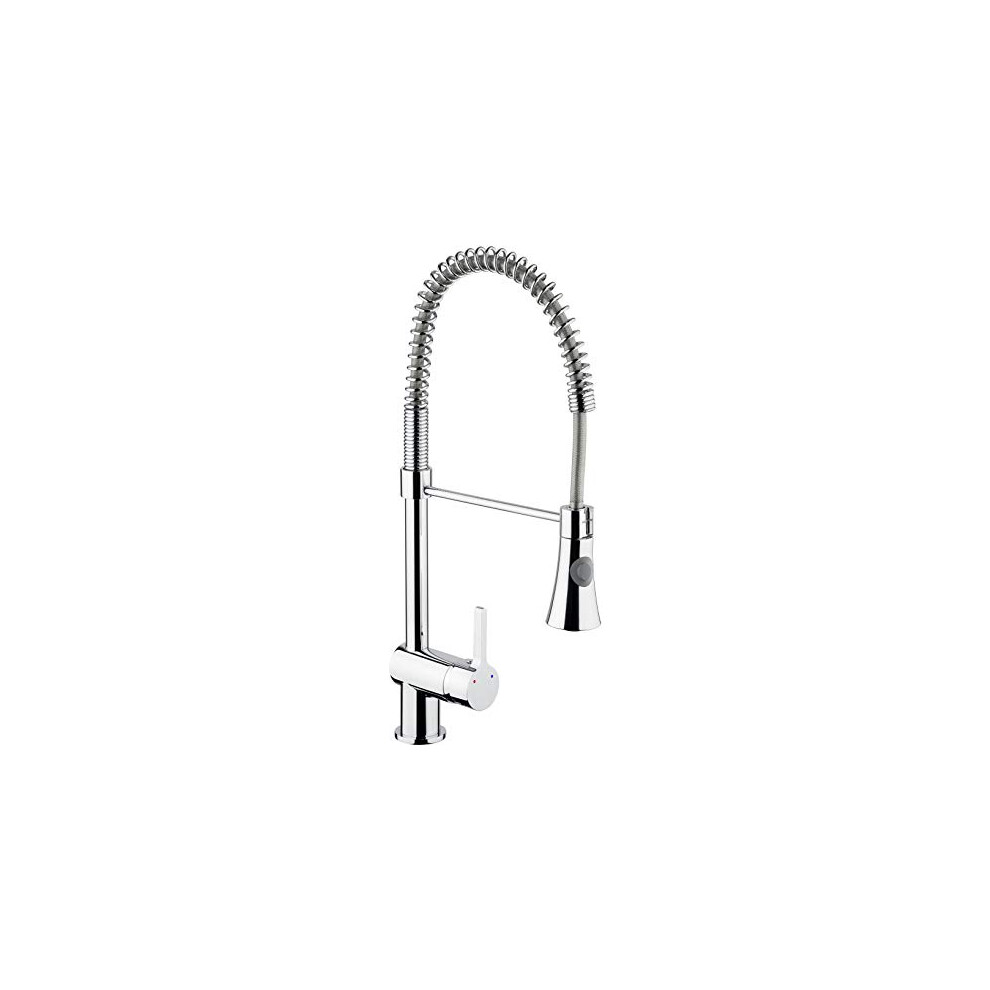 Cornat Fuerte Fue53 Single-Lever Sink Mixer Tap - High Quality Brass Body - Chrome-Plated - Flexible Spring Spout - With Shower Lock/High Pressure 4035300993970