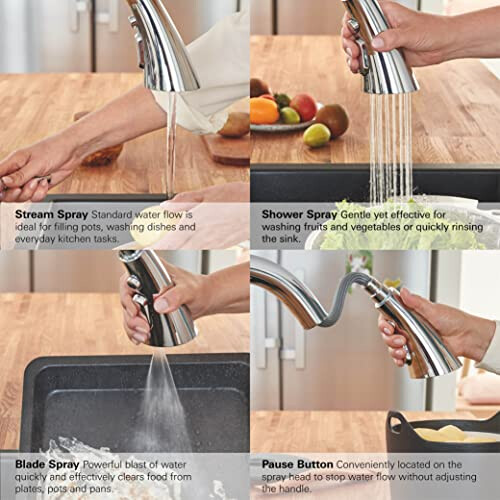 Grohe GROHE 32298003 Zedra Pull-Down Kitchen Faucet with Sprayer Chrome 2