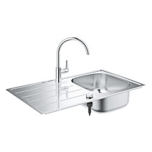 GROHE K200 Stainless Steel Kitchen Sink and Tap Bundle Stainless Steel 31562SD1
