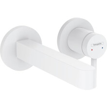 hansgrohe Finoris Basin Mixer Tap for concealed installation wall-mounted with spout 16,8 cm, matt white, 76051700