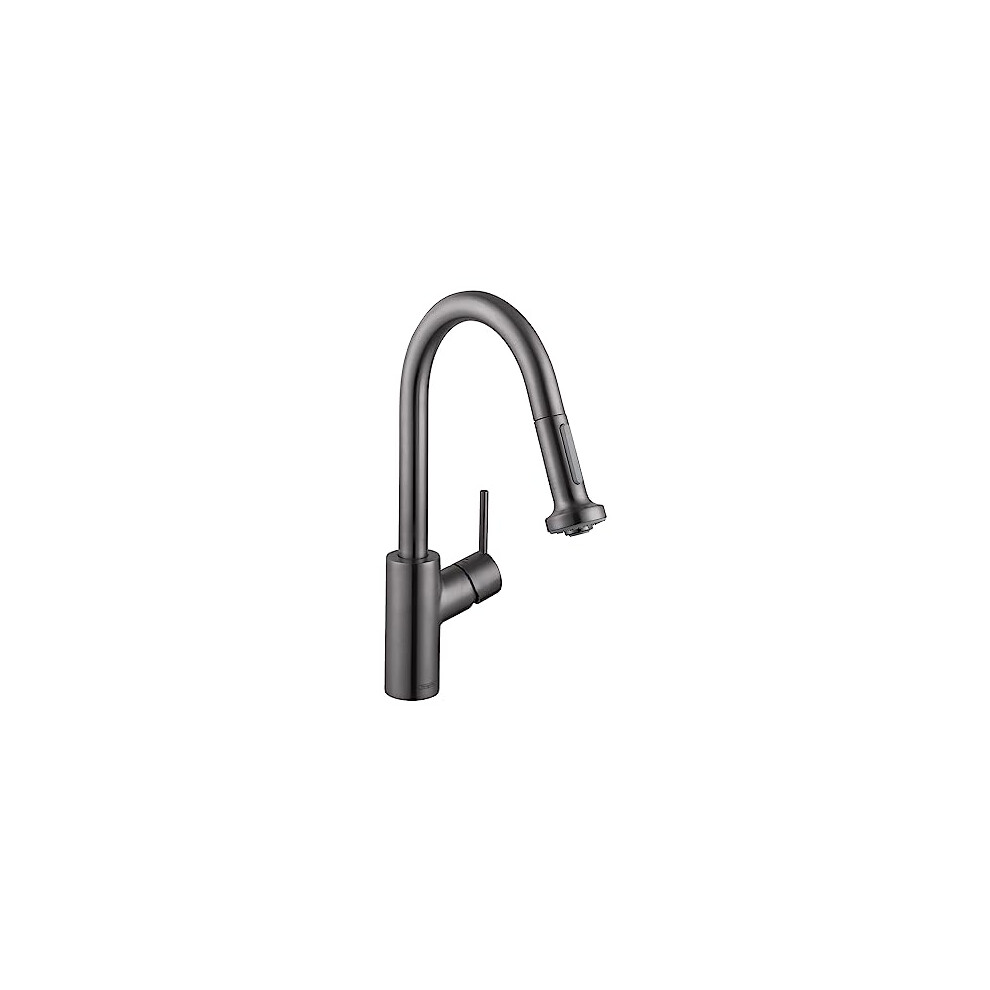 Hansgrohe Talis Sâ² Black Bar Kitchen Faucet, Kitchen Faucets With Pull Down Sprayer, Faucet For Kitchen Sink, Magnetic Docking Spray Head, Brushed 4059625314517