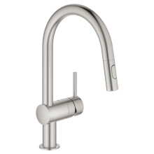 GROHE 31378DC3 Minta Single-Handle Kitchen Faucet, Super Steel Infinity Finish