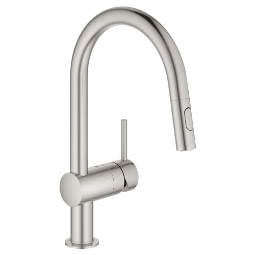 Grohe GROHE 31378DC3 Minta Single-Handle Kitchen Faucet, Super Steel Infinity Finish