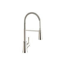 hansgrohe Joleena Brushed Nickel Commercial Kitchen Faucet, Kitchen Faucets with Pull Down Sprayer, Faucet for Kitchen Sink, Polished Nickel 04792830